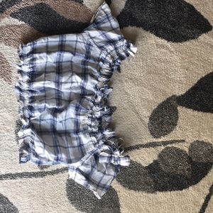 Cropped stretchy off the shoulder top